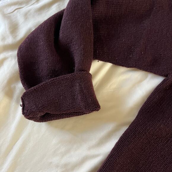 Vintage Polo Hand Knit Cashmere Wool Blend Maroon Fair Isle Sweater Men's XL - Picture 3 of 9